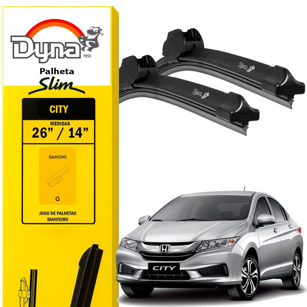 Par palheta parabrisa dianteiro City 2015 a 2018 Original Dyna Alta Durabilidade em Oferta na Shopee