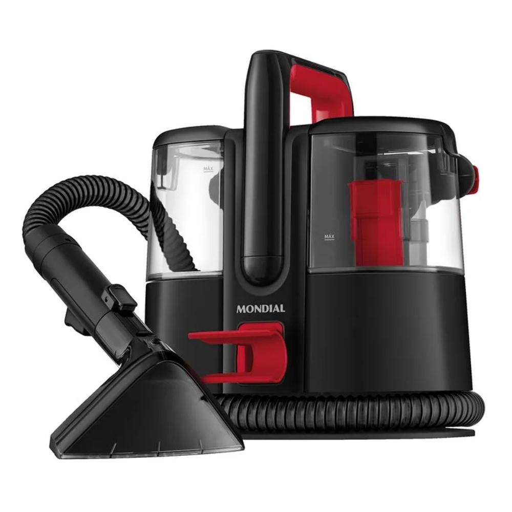Imagem Extratora e Higienizadora Portátil Mondial Deep Cleaner I 1650W Preto/Vermelho 127V- EXP-01-R