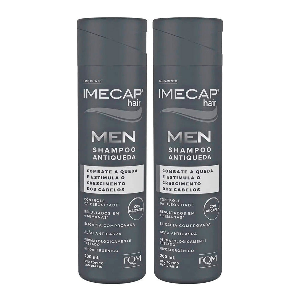 Kit 2 Shampoo Antiqueda Imecap Hair Men 200ml - Beauty