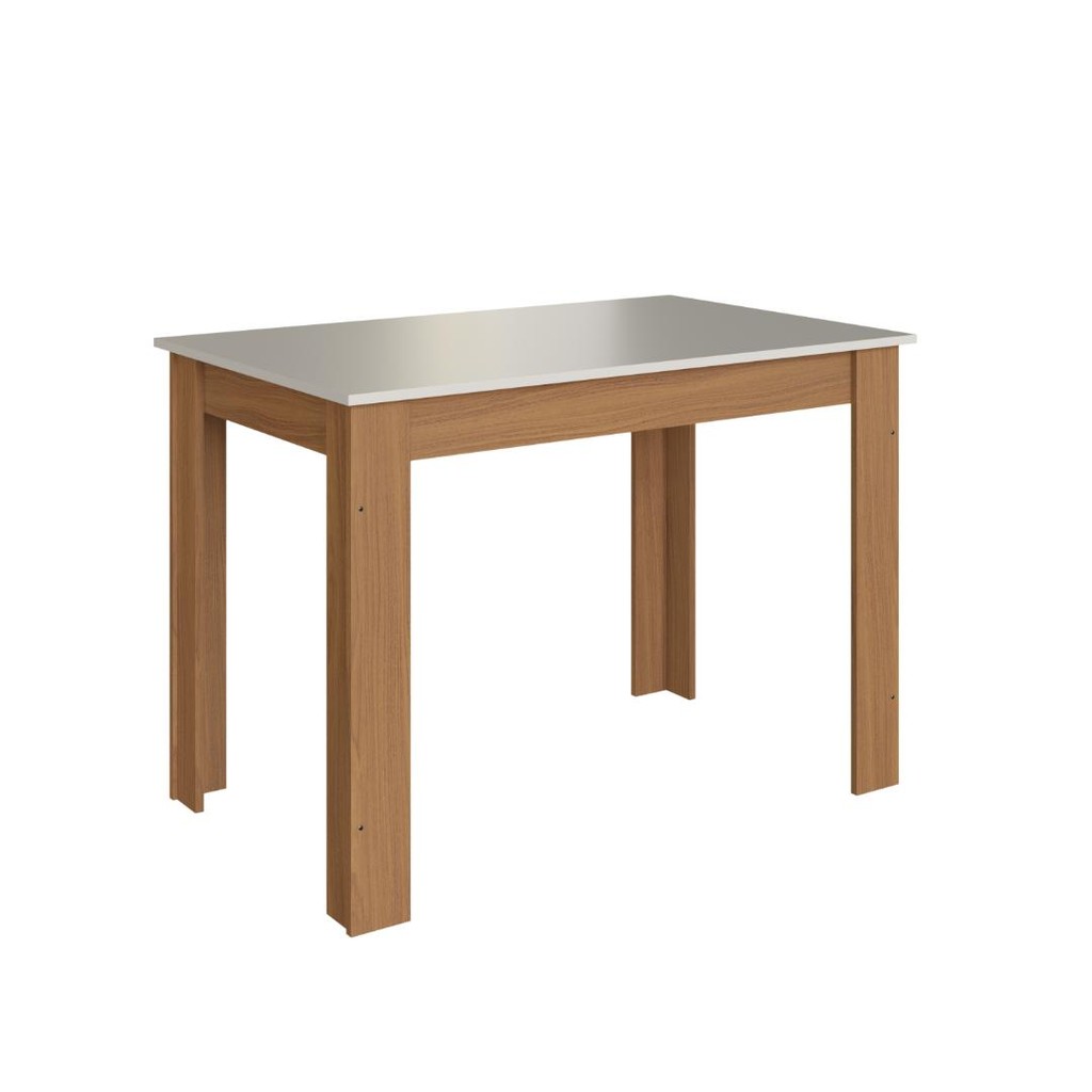 Detalhes do Conjunto Sala de Jantar Mesa Fidelitá Veneza Com 4 Cadeiras Freijó/Off-White Assento Cacau