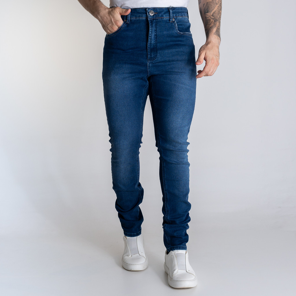 Calça Jeans Acostamento Denim Azul Escuro