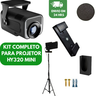 Kit Completo p/ Projetor HY320 Mini – Com Suportes e Tampa de Lente - pronto par instalar em Oferta na Shopee
