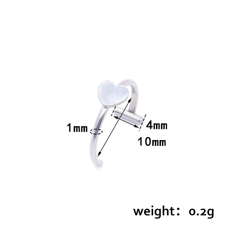 1pc Na Moda Punk Clipe De Aço Inoxidável Em Falso Piercing Lábio Anéis Feminino Masculino Unisex Nariz Anel Jóias