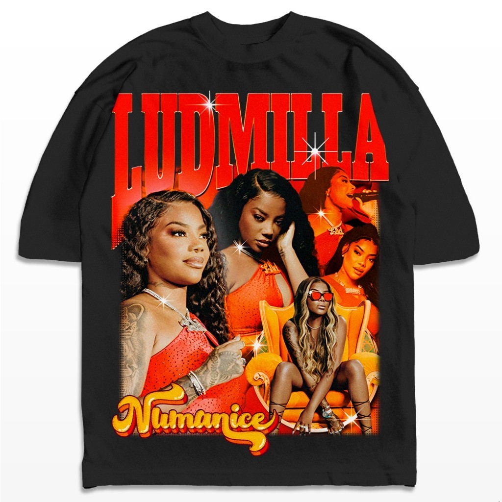 Camiseta  Ludmilla Numanice Cantora Funk Pop Streetwear Camisa Unissex UNISSEX em Oferta na Shopee