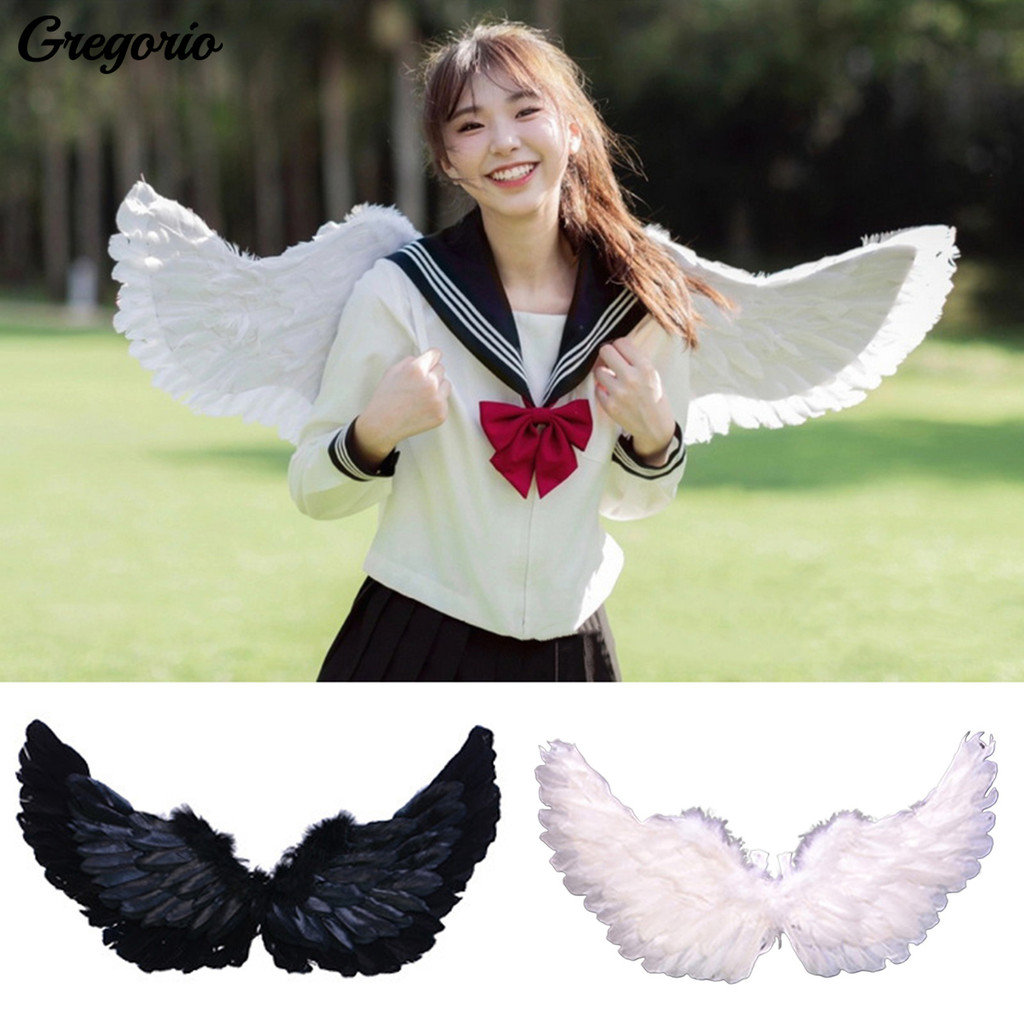 GRH-Asas De Penas De Anjo Com Tiras Elásticas Cor Brilhante Fantasia Leve Cosplay — imagem 2 de 2
