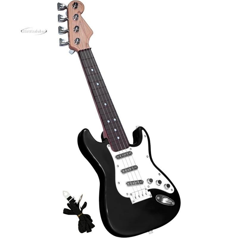 Brinquedo De Guitarra De 17 Polegadas Para Crianças , Instrumentos Musicais Elétrica De 4 Cordas Instrumento Eletrônico 