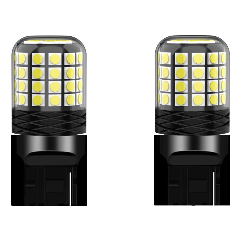 Par Lâmpada Freio 54 Chip Led 42w T20 7440 W21w Vermelho Lâmpada automotiva