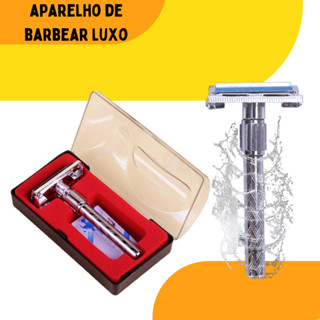 Aparelho De Barbear Luxo Reutilizável  De Metal Com Estojo em Oferta na Shopee