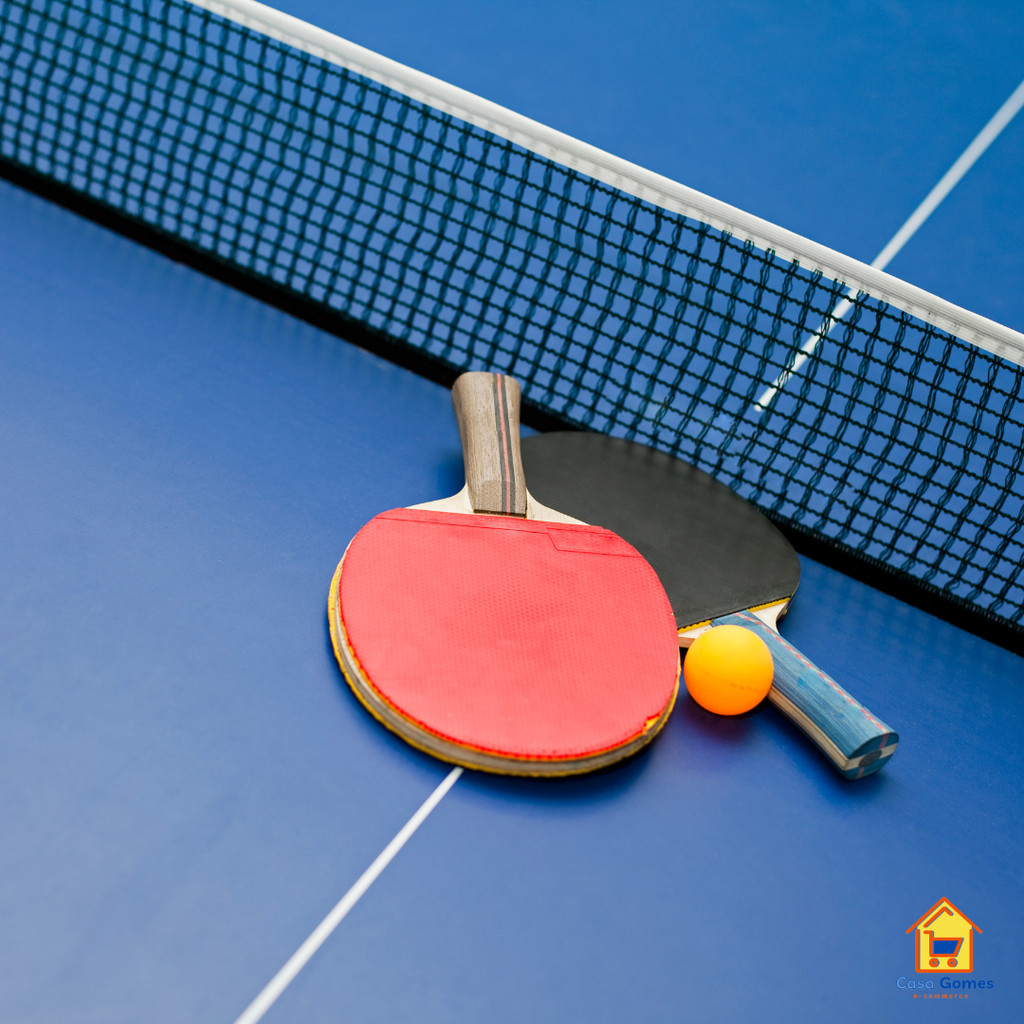 Kit Ping Pong Tênis Mesa Com 2 Raquetes/3 Bolinhas ou Kit Completo: 2 Raquetes, 3 Bolinhas, Suporte e Rede