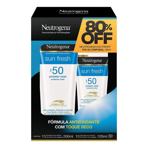 Kit Neutrogena Sun Fresh Protetor Solar Fps 50 200 + 120ml