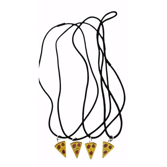 4 Colares Gargantilhas Best friends Bff Da Amizade Modelo Pizza Amarela em Oferta na Shopee