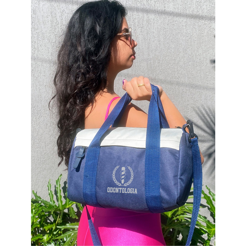 Mala bicolor  - ODONTOLOGIA - Stilo Club Academia Trabalho Escolar Faculdade Viagem Masculino Feminino