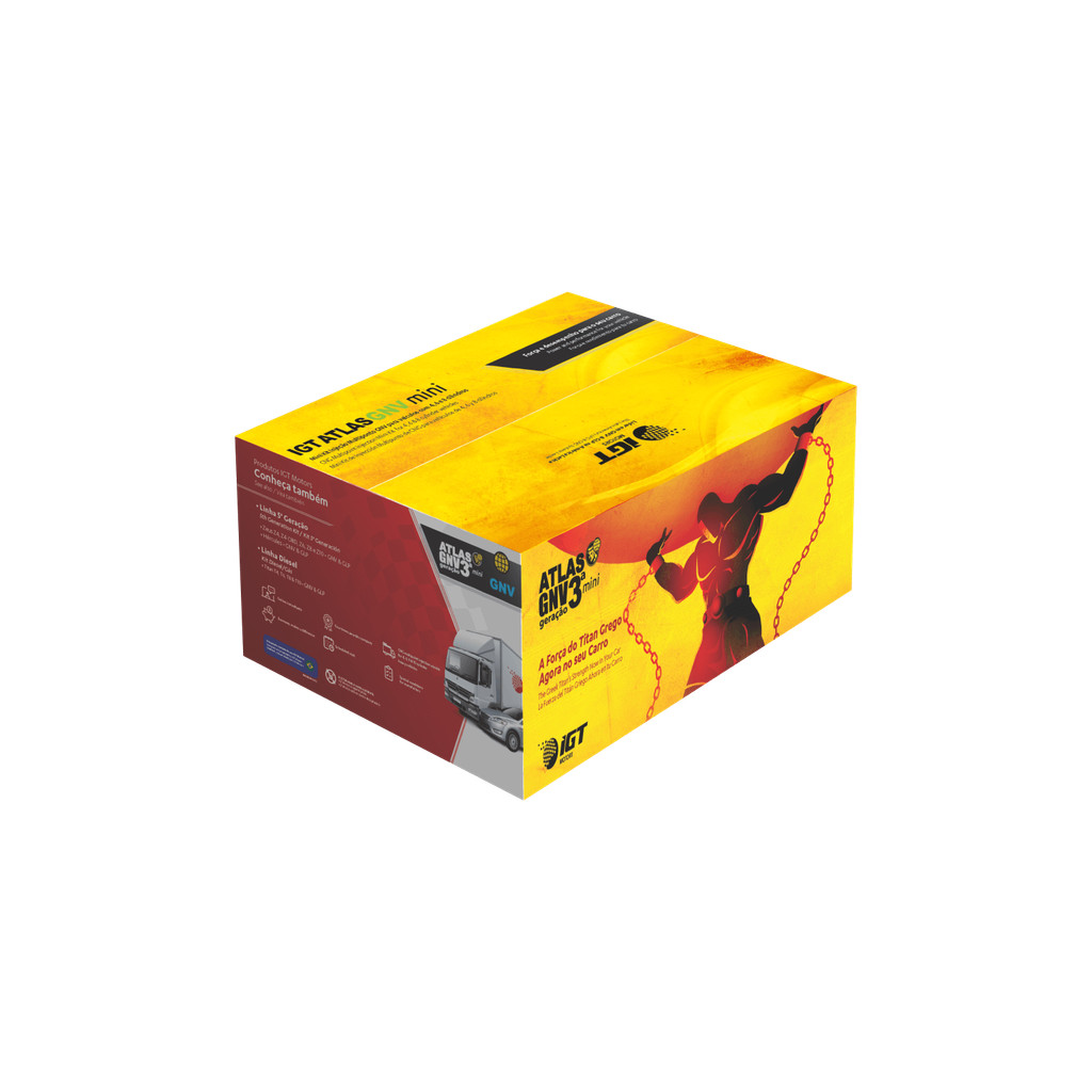 Kit GNV 3ª Geração IGT Atlas Veículos 3 e 4 Cilindros