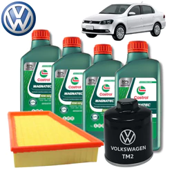 KIT REVISÃO TROCA ÓLEO 10w40 CASTROL MAGNATEC + FILTROS (VOYAGE 1.6 G6)
