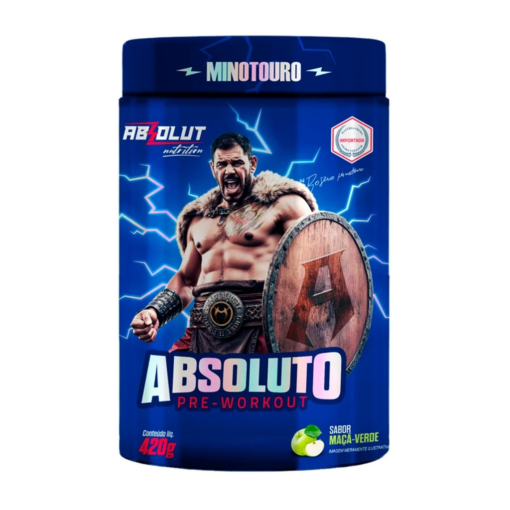 Pré-Treino Absoluto Pote 420g Absolut Nutrition Maçã Verde em Oferta na Shopee