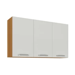Armário Aéreo de Cozinha Itatiaia 120cm em Madeira Cinamomo/Off White Vegas