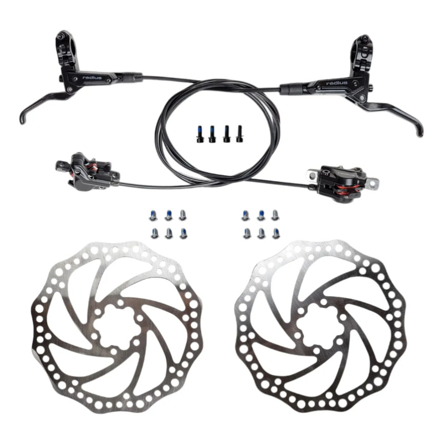 Freio Hidráulico Radius Dianteiro e Traseiro Disco Bike Mtb em Oferta na Shopee