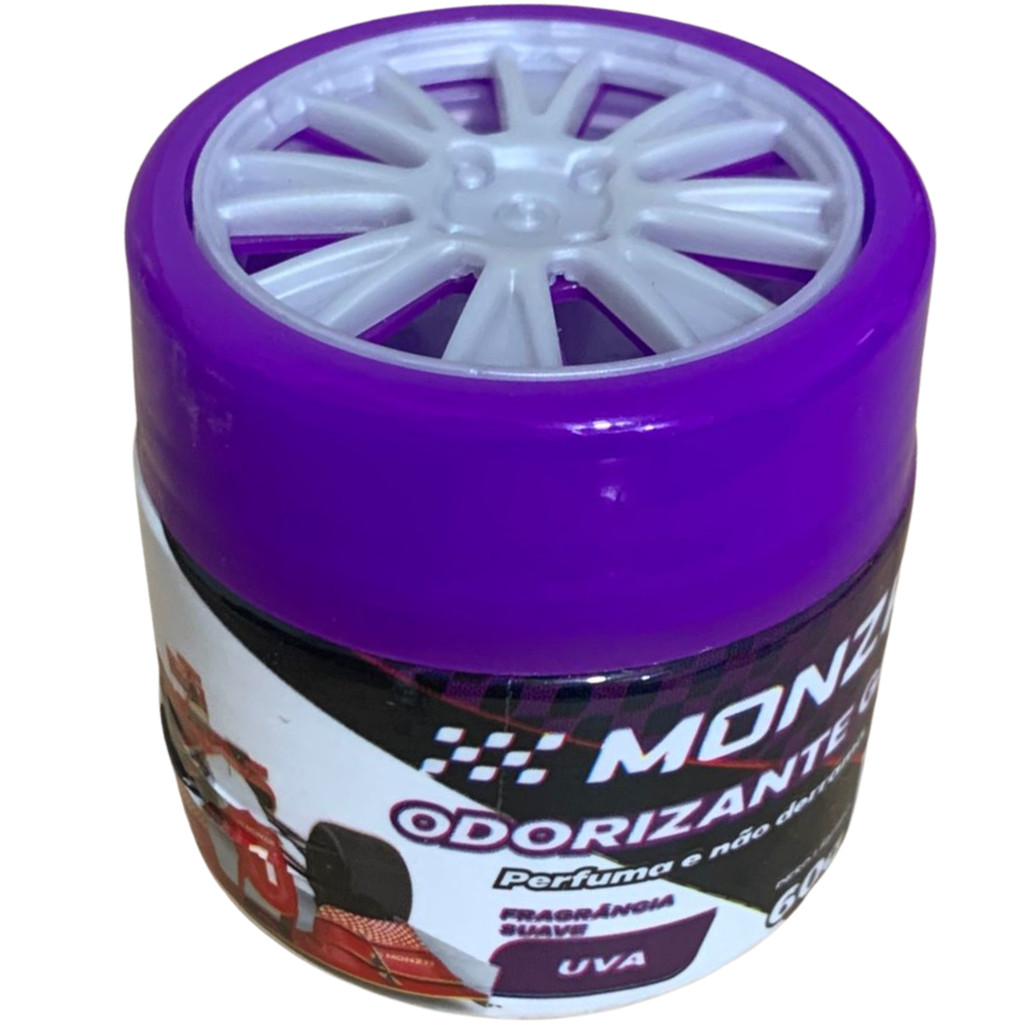 AROMATIZANTE PÉROLA GEL UVA 60G - Perfume Carro em Gel, Cheiro Doce Uva Natural, Longa Duração 30 Dias