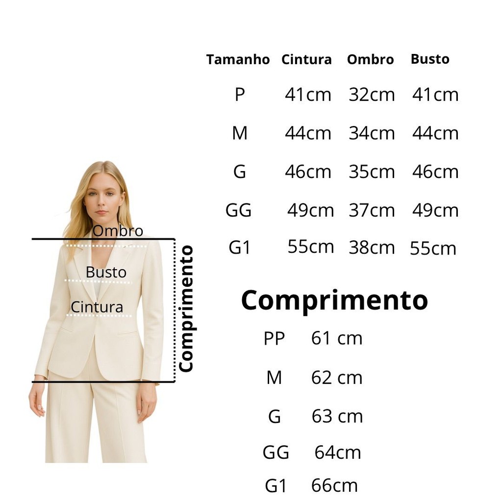 Blazer Feminino Alfaiataria Elegante Fechamento Frontal Pret