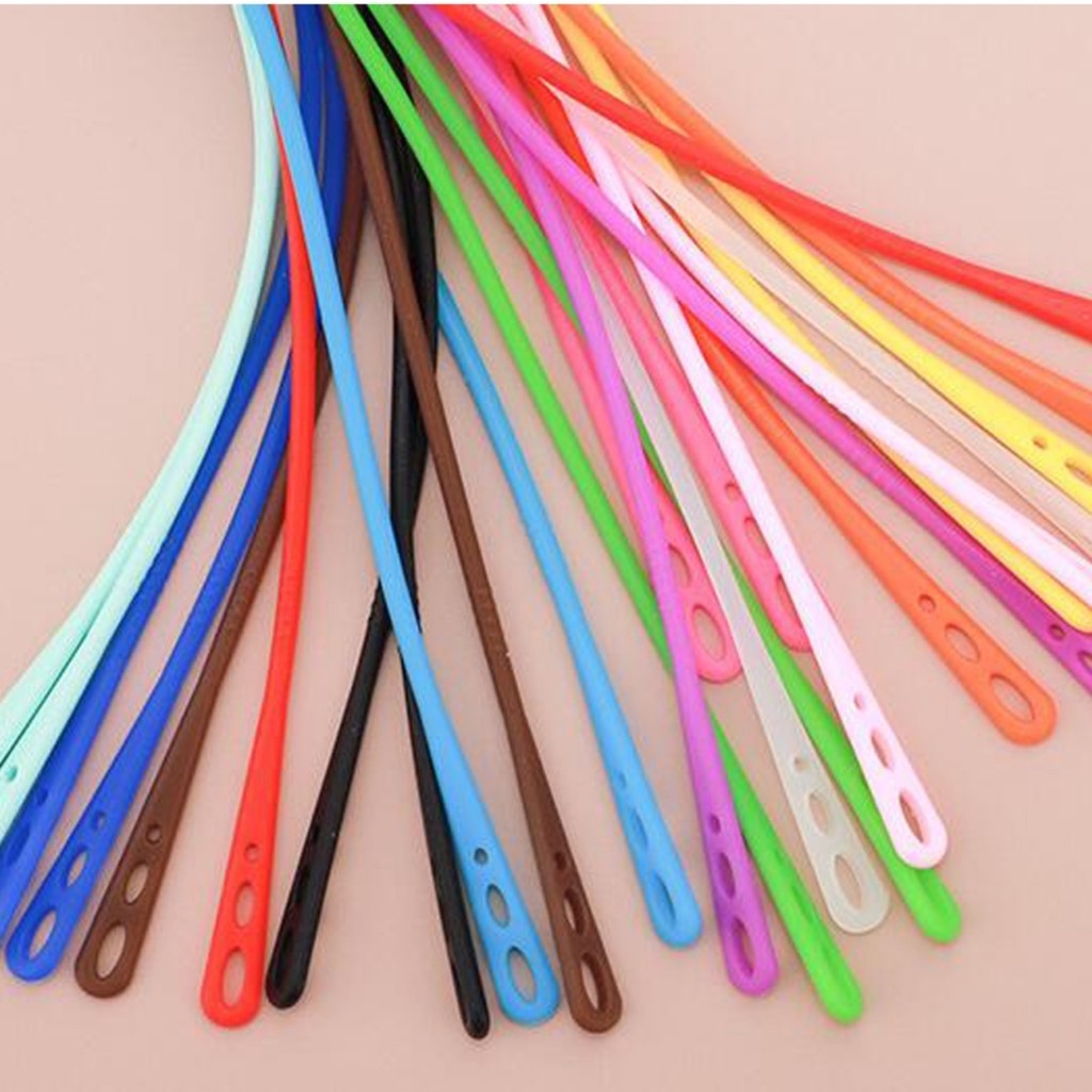1pcs Cordão De Silicone De Três Furos De Óculos De Sol Com Fivela Ajustável Esportiva Sem Deslizamento Macia — imagem 2 de 2