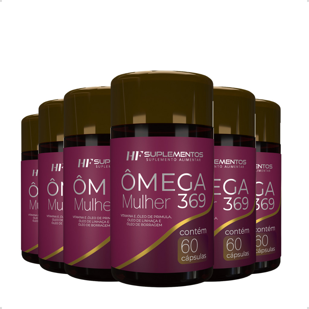6X OMEGA 3 6 9 MULHER 60 CAPS HF SUPLEMENTOS