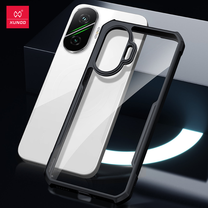 Para Xiaomi POCO F7, Redmi Turbo 4 Pro Capinha XUNDD Anti-Queda Airbag TPU Duro PC Transparente Capa De Telefone