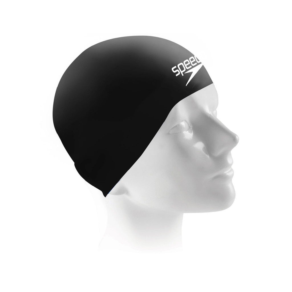 Touca de natação competitiva  em silicone Fastshark  Speedo -  PRETO FOSCO em Oferta na Shopee