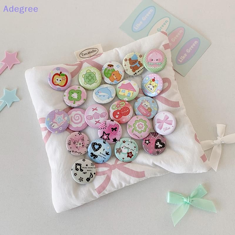 Adegree 6 Pçs Bonito Dos Desenhos Animados Botão Emblema Retro Meninas Crianças Mochila Lápis Saco DIY Decorativo Broche