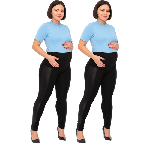 KIT Maternidade 2 Calças Montaria Gestante Legging Cirre  Preta