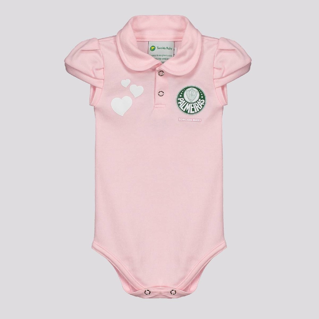 Body Polo Palmeiras Rosa