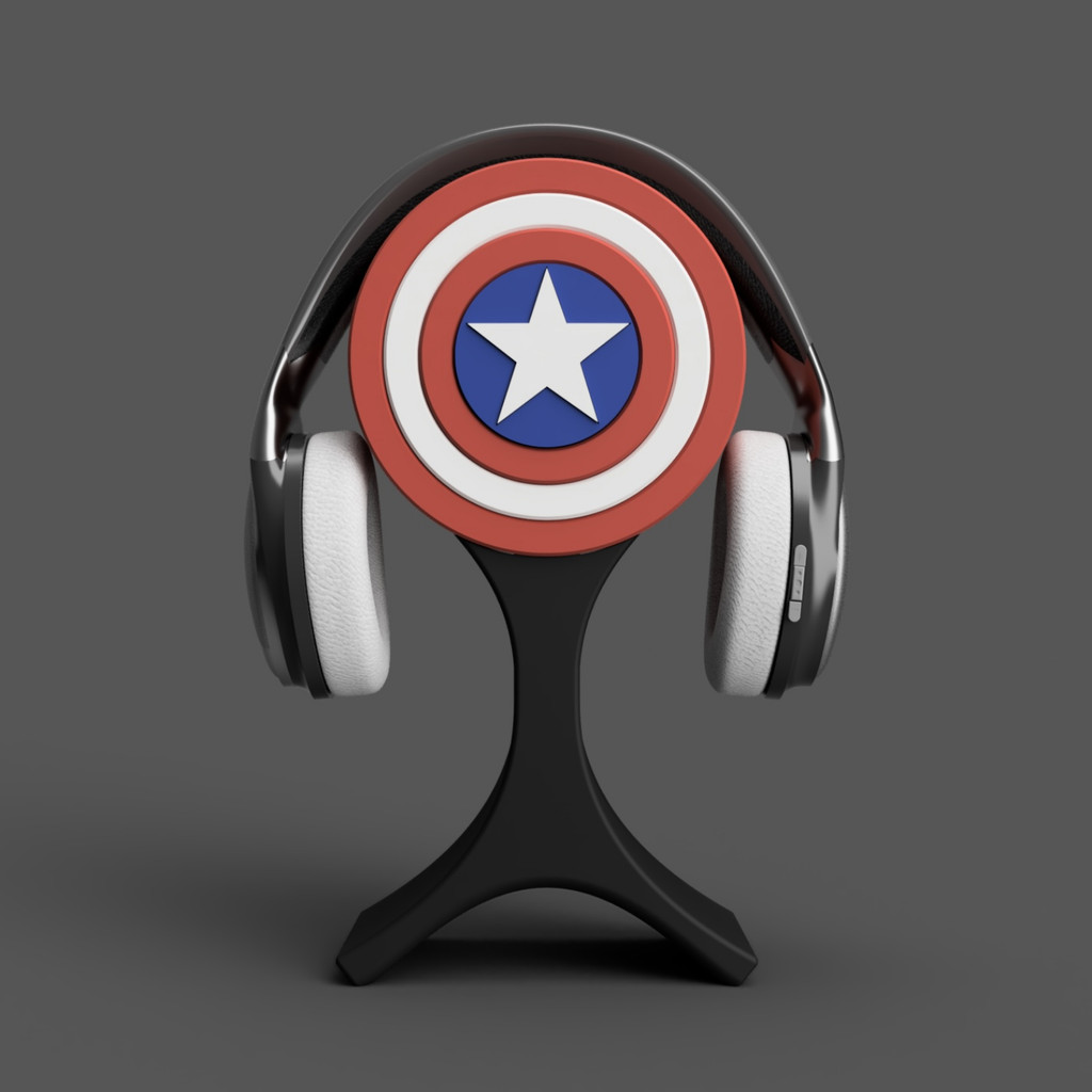 Suporte Fone Ouvido Mesa Headset Gamer CAPITAO AMERICA com e sem fio pc Universal Display Rack