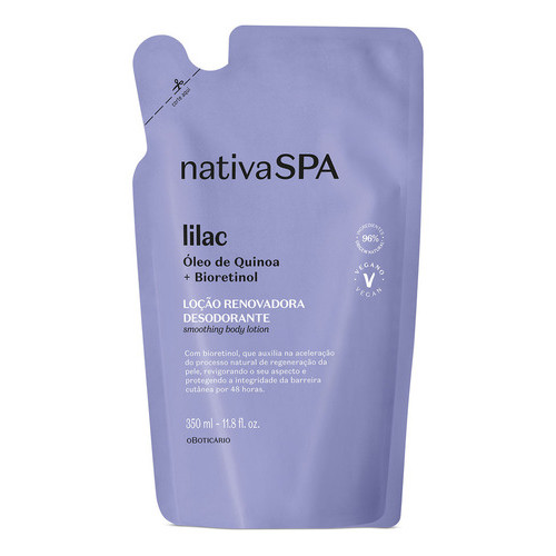 Boticário Nativa Spa Lilac Refil Loção Corporal 350ml