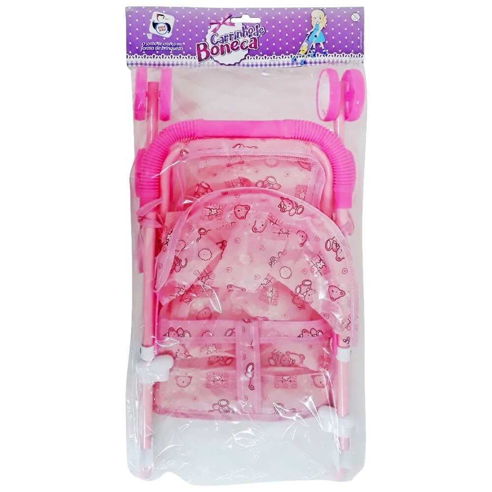 CARRINHO DE BONECA DOBRAVEL EM METAL PICA PAU