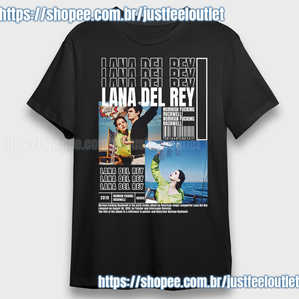 Camiseta T-shirt Unissex Algodão Lana Del Rey Norman Fucking Rockwell! unissex
