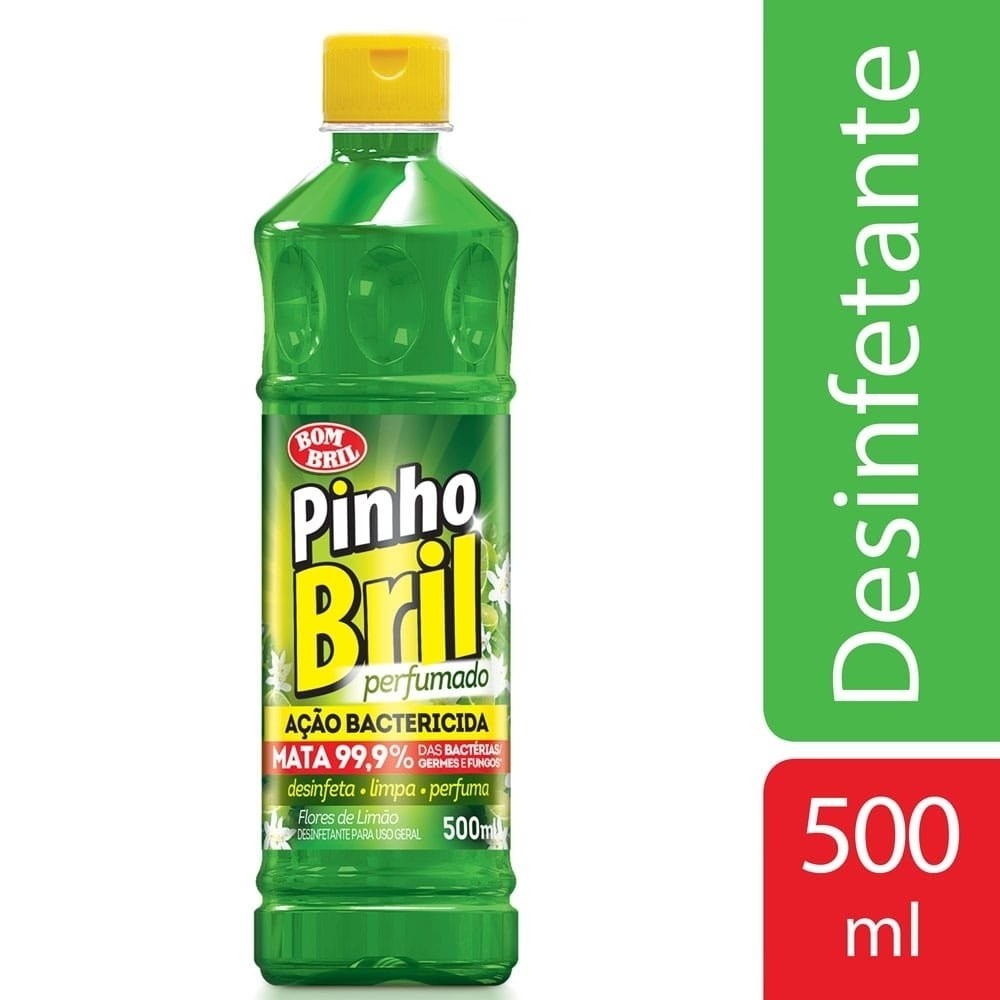 Desinfetante Pinho Bril Flores De Limao 500ml - Embalagem c/ 12 Unidades - Home & Living