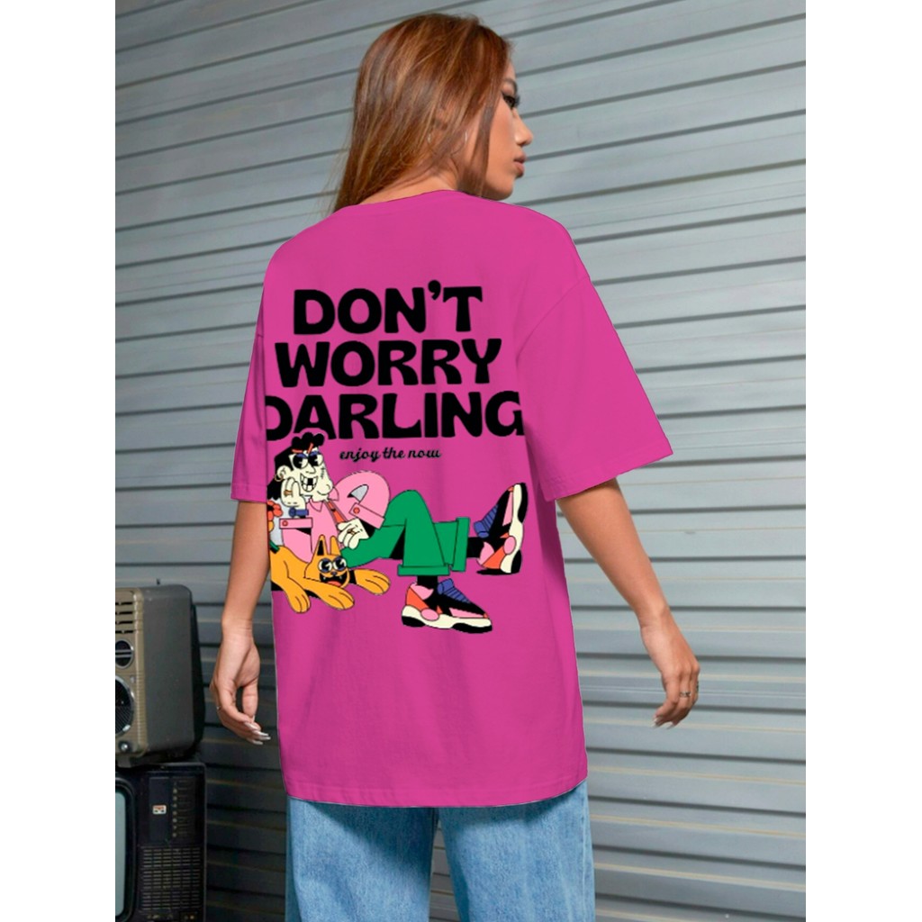 Camiseta Oversized Larga Confortável Academia Blusa T-Shirt Estilosa Aesthetic Minimalista Estampada