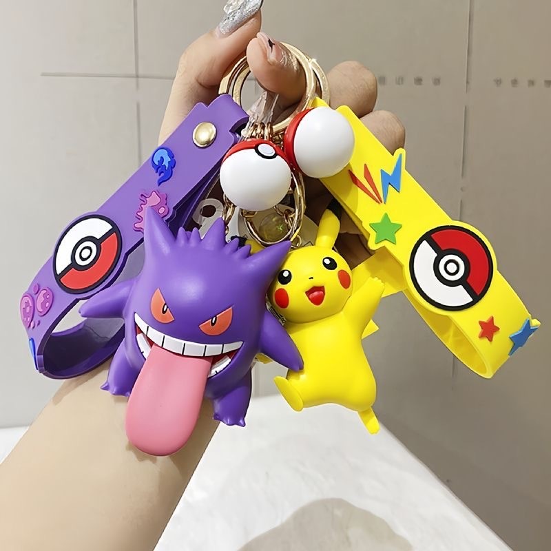 Novo Chaveiro De Boneca De Desenho Animado Pokémon pikachu Gengar