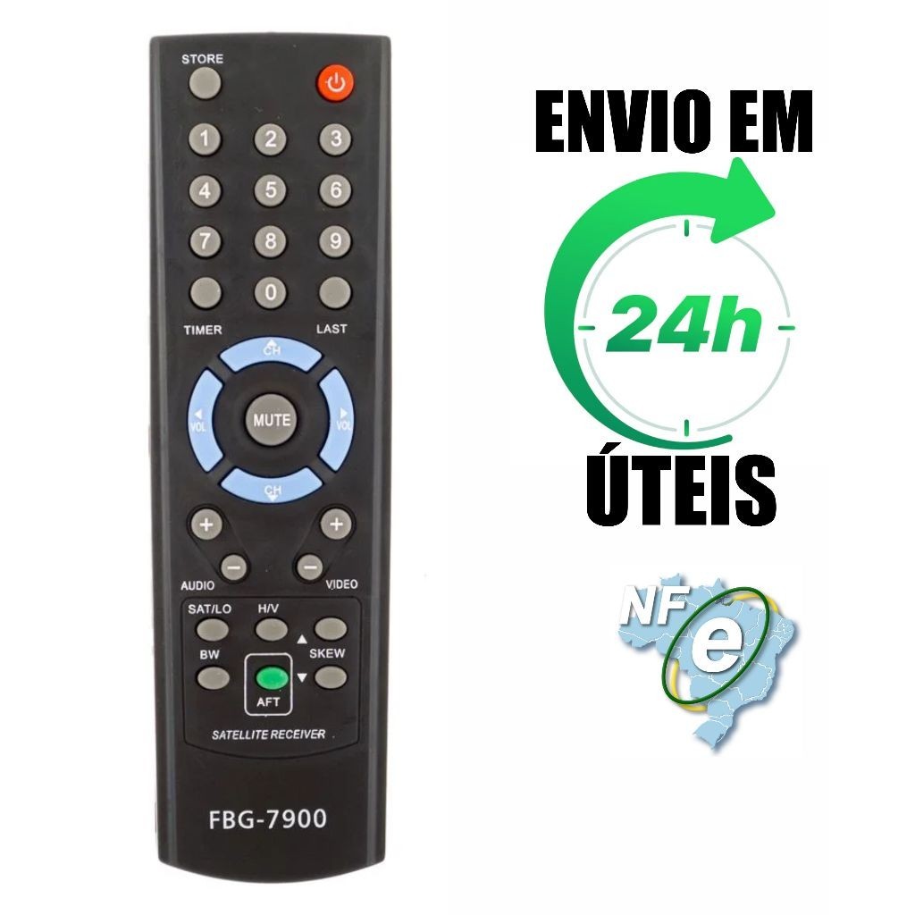 Controle Remoto Para Receptor Parabólica Visiontec