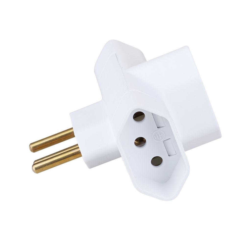 Adaptador 2P+T Ilumi 12270 Branco - Home Appliances