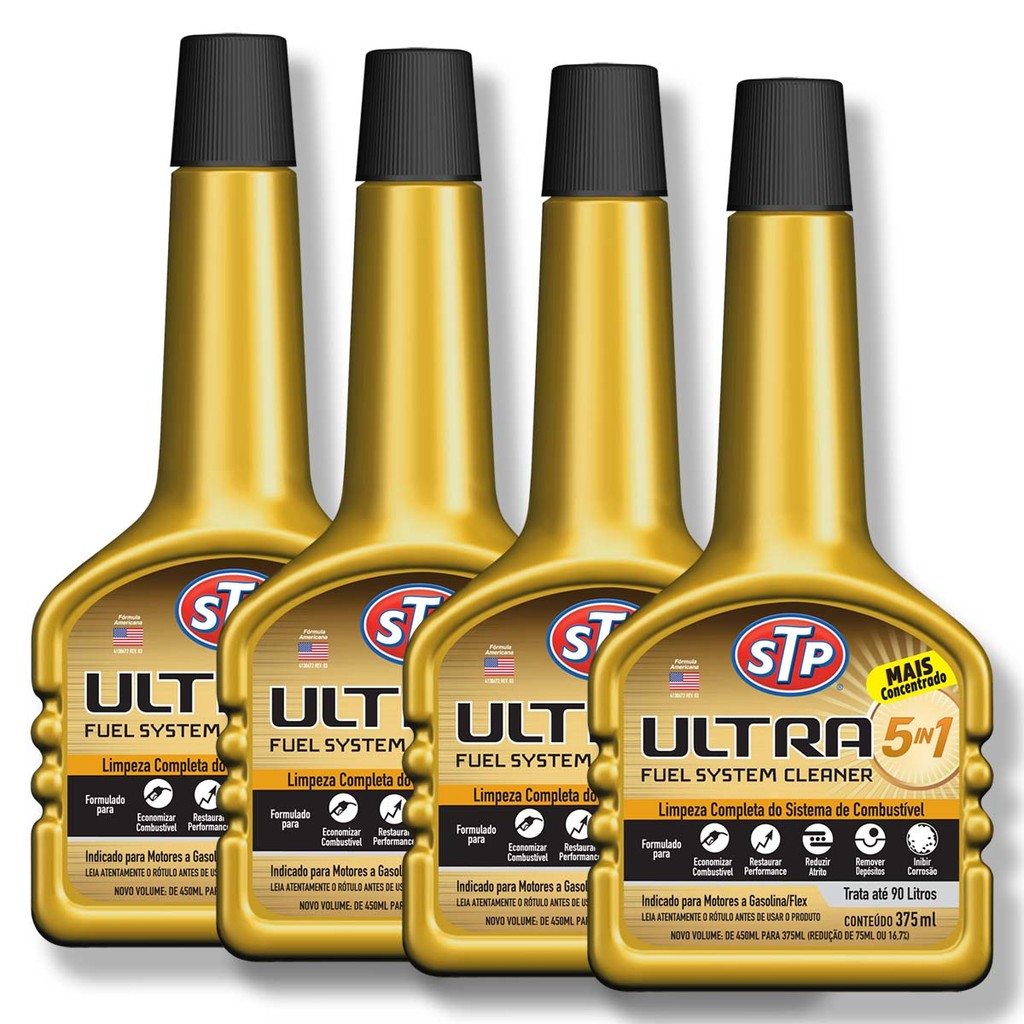Aditivo Limpeza Sistema Combustivel ULTRA 5 IN 1 375ml STP 4 unidades