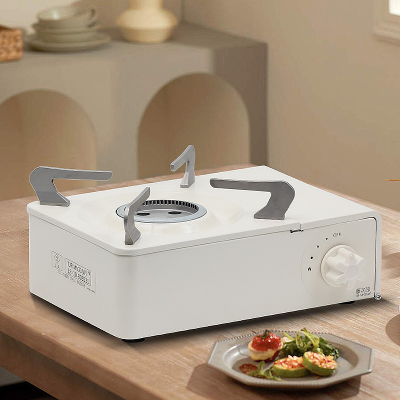 Mini fogão portátil à prova de vento para uso externo Fogão a gás para acampamento Picnic Hotpot