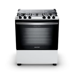 Fogão Brastemp 5 Bocas Mesa Inox BFS5NDB cor Branco Bivolt