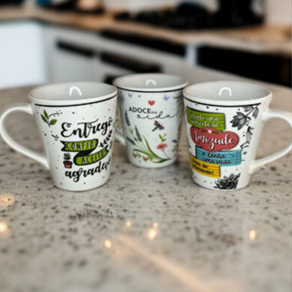 CANECA PORCELANA MOTIVAÇÃO SORTIDAS--PRIMEIRA LINHA 290ml -⭐ em Oferta na Shopee