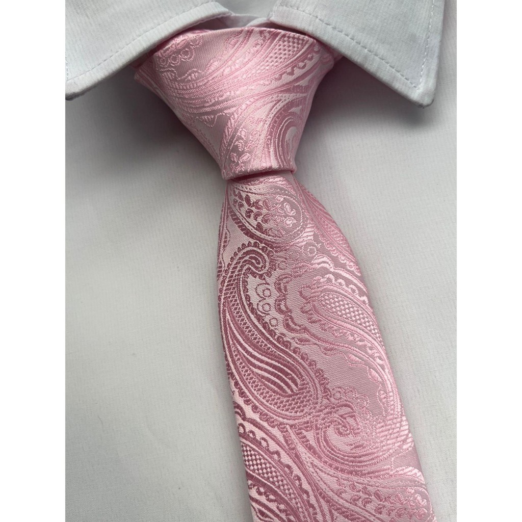 Gravata Semi Slim Kashmir Rosa - 1200 Fios