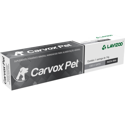 Carvox Pet Lavizoo 14g Detox Carvão Ativado Para Cachorro E Gato