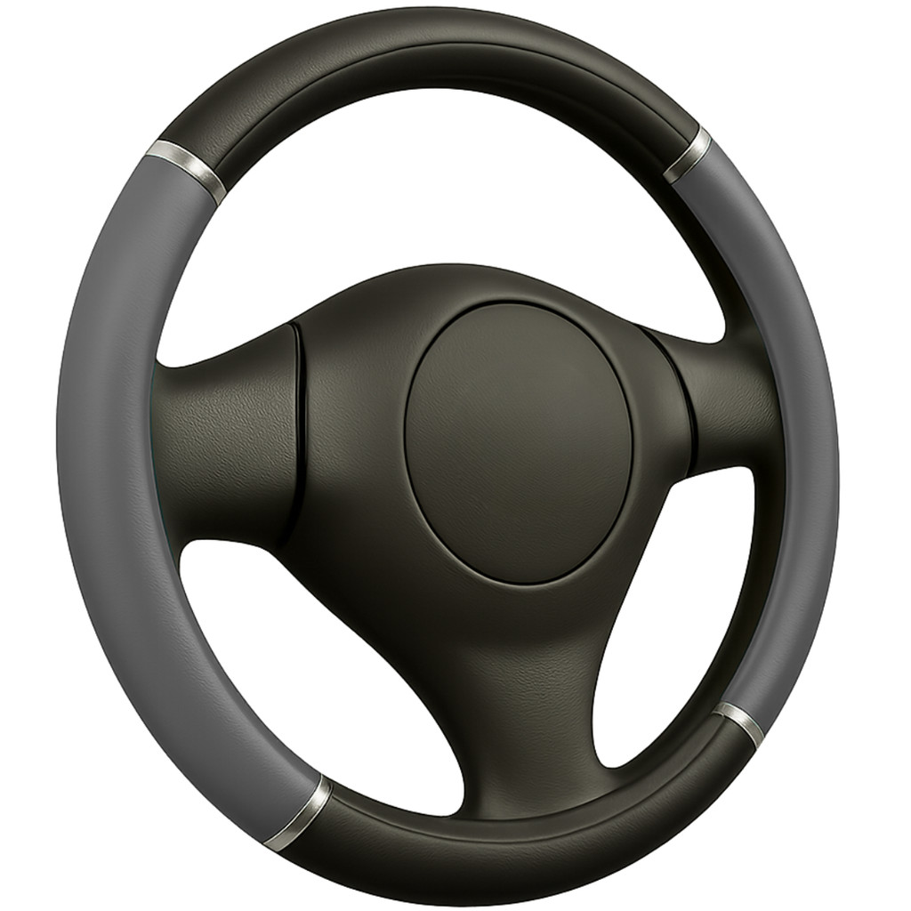 Capa De Volante Lisa Cinza 38cm Universal