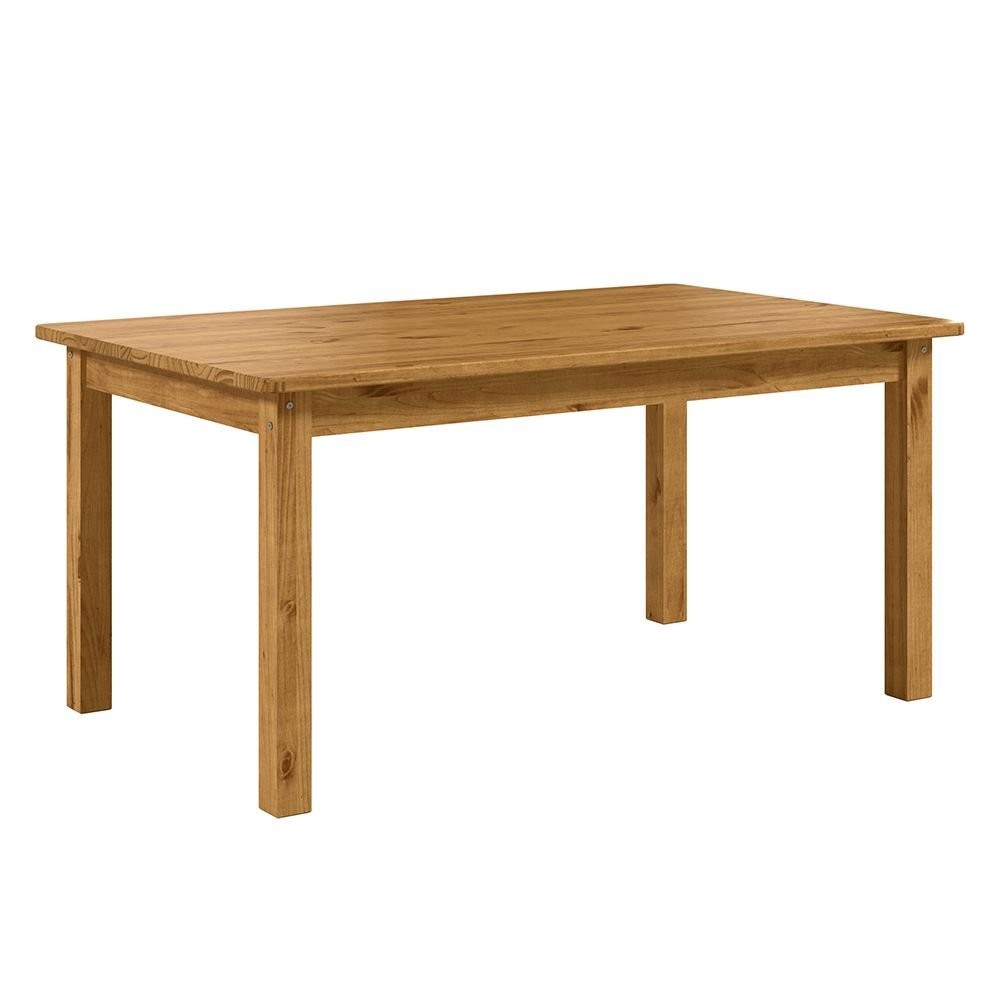 Mesa de Jantar Retangular 6 Lugares em Madeira Maciça 160cm Napoli Espresso Móveis 160 - Home & Living