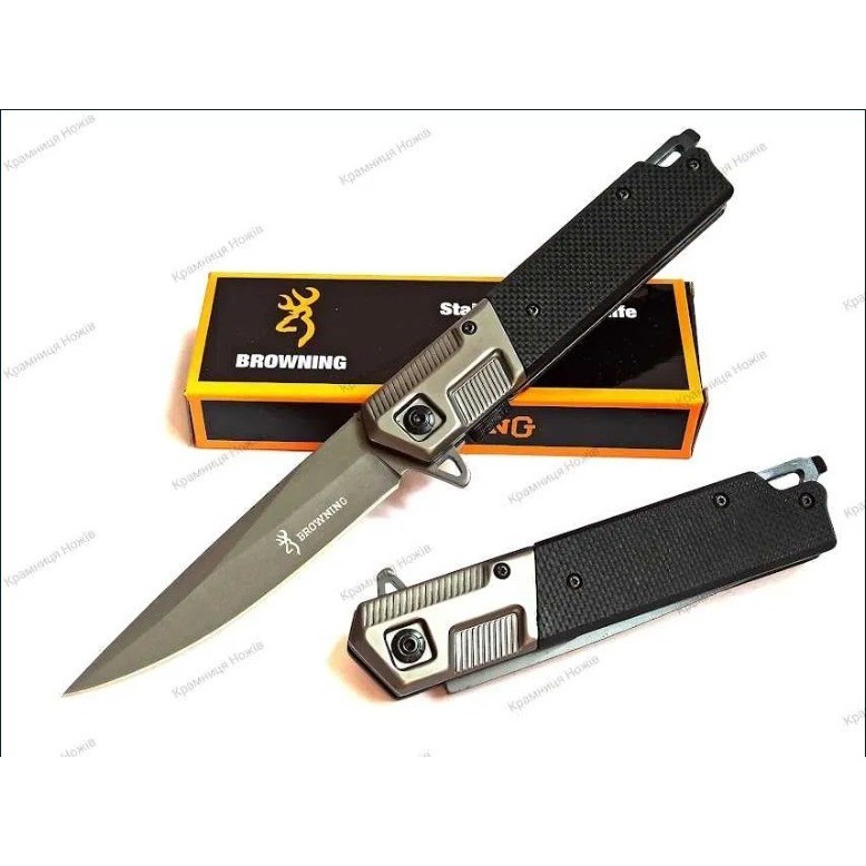 faca Browning é uma faca dobrável confiável, projetada para caça, caminhadas e pesca. em Oferta na Shopee