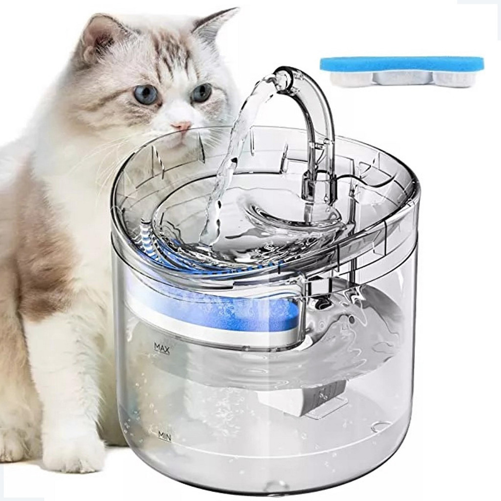 Bebedouro Fonte De Água 2l Automático Com Filtro Gatos Cães - Bivolt