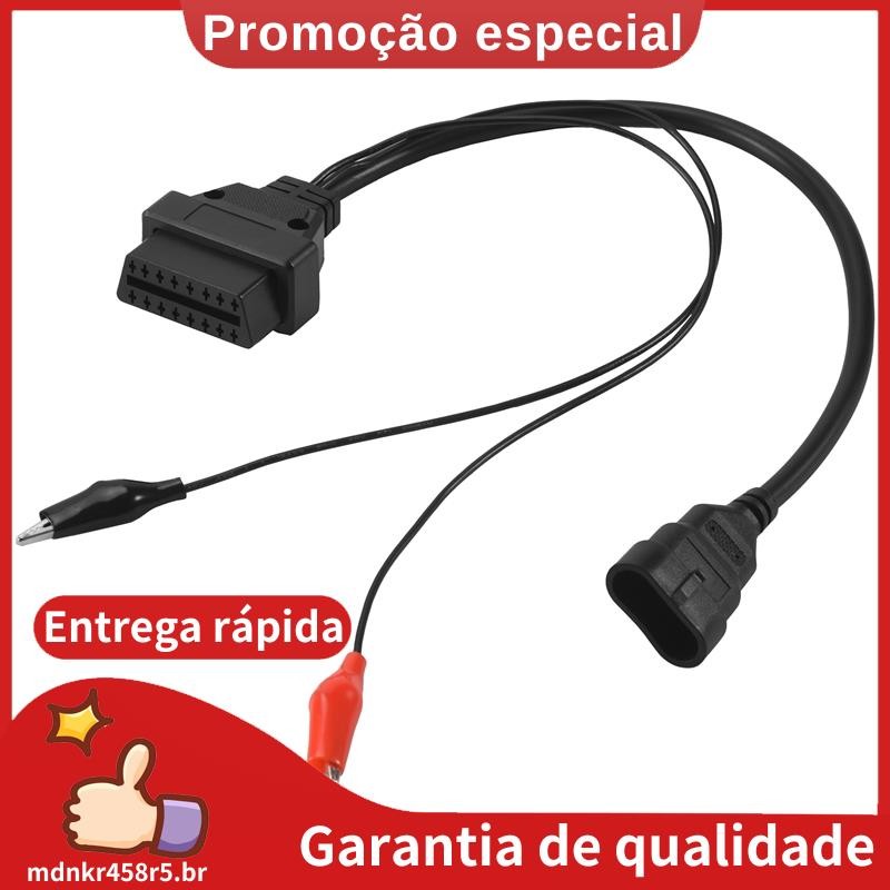 Para fiat 3 Pinos Alfa Lancia 16 OBDII OBD2 Obd-II Conector Adaptador Auto Cabo Do Carro 3pin De Diagnóstico